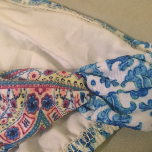 Nanette Lepore NWT sz medium swim bottoms blue - Picture 2 of 3